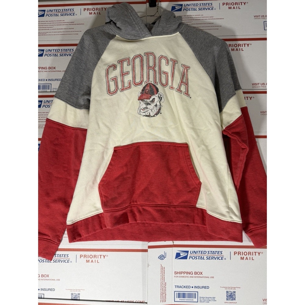 Champion Georgia‎ Bulldogs UGA Hoodie Adult Gray Pullover Men's Sz Small